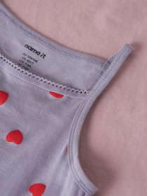 NAME IT 2-Pak Strop Toppe Lavender Hearts